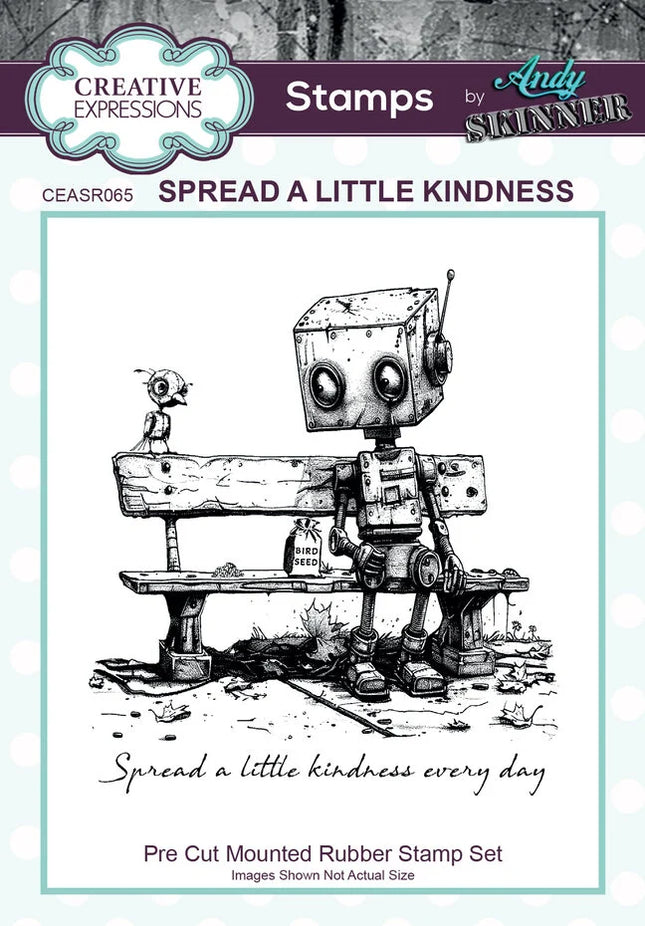 Andy Skinner Pre-Cut Rubber Stamp Botology Spread A Little Kindness (CEASR065)