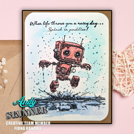 Andy Skinner Pre-Cut Rubber Stamp Botology Rainy Day (CEASR066)