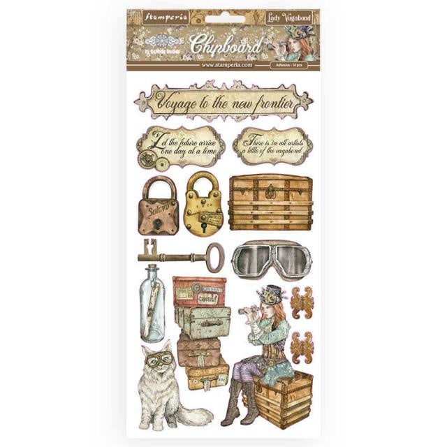 Chipboard cm 15x30 - Lady Vagabond