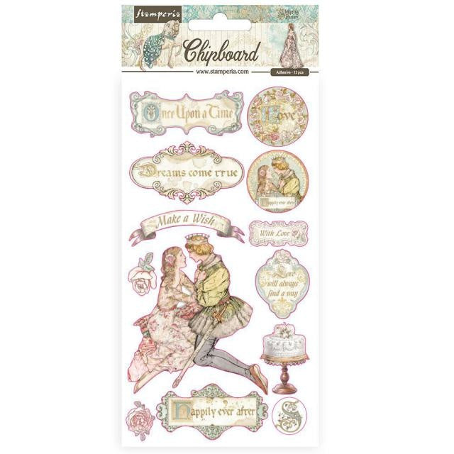 Chipboard 15x30 cm - Sleeping Beauty