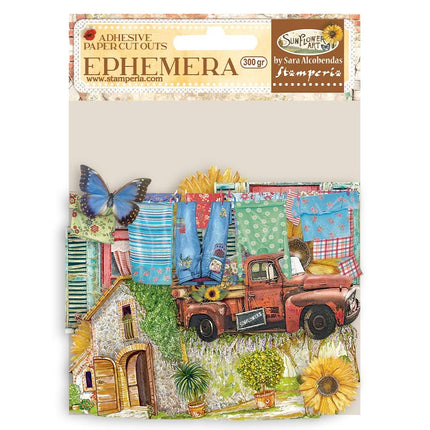 Ephemera - Sunflower Art elemens and sunflowers