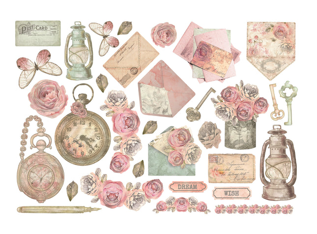 Ephemera - Shabby Rose