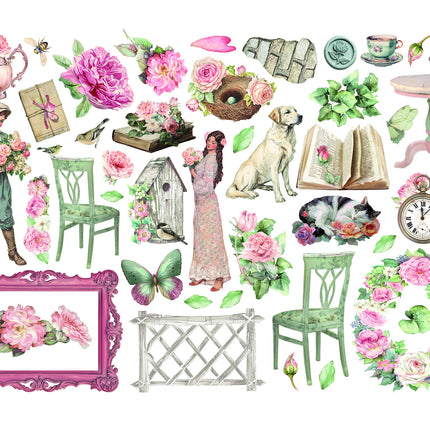 Printed Decorative Ephemera for Art and Craft - House of Roses
