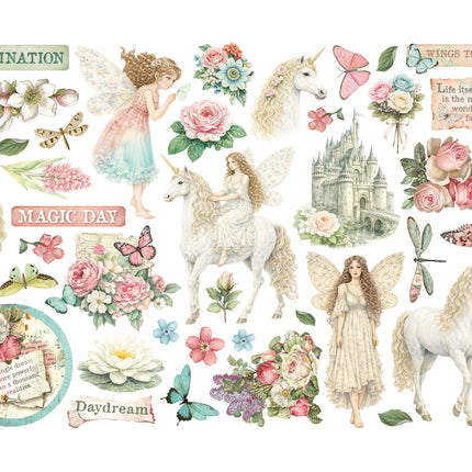 Printed Decorative Ephemera for Art and Craft - Wonderland