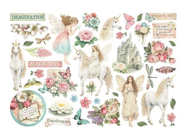 Printed Decorative Ephemera for Art and Craft - Wonderland