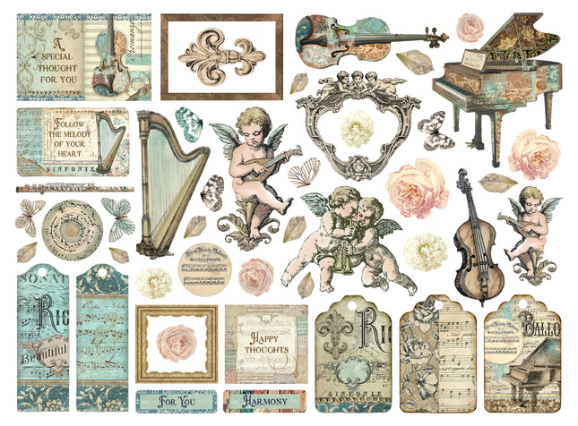 Assorted die cuts - Music