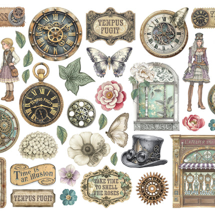 Printed decorative Die cuts for Art and Craft - Gardens of Time