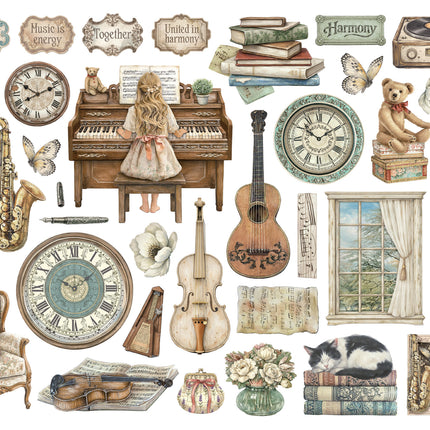 Printed decorative Die cuts for Art and Craft - Symphony