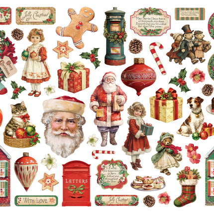 Printed decorative Die cuts for Art and Craft - Classic Christmas