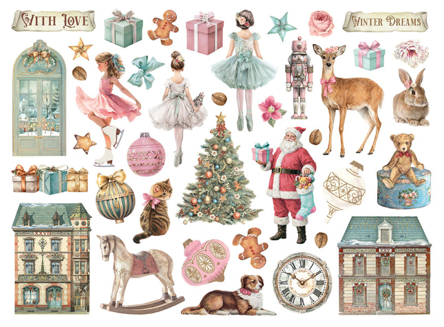 Printed decorative Die cuts for Art and Craft - Winter Magic 