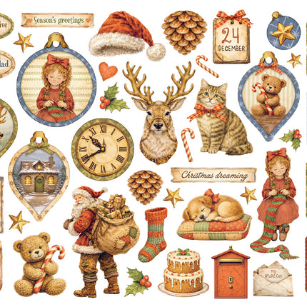 Printed decorative Die cuts for Art and Craft - Silent Night 