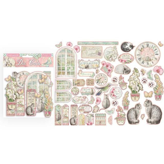 Die cuts assorted - Orchids and Cats