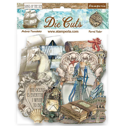 Die cuts assorted - Songs of the Sea ship and treasures