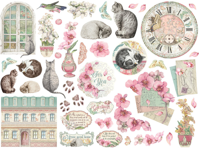 Die Cuts Assorted - Orchids and Cats