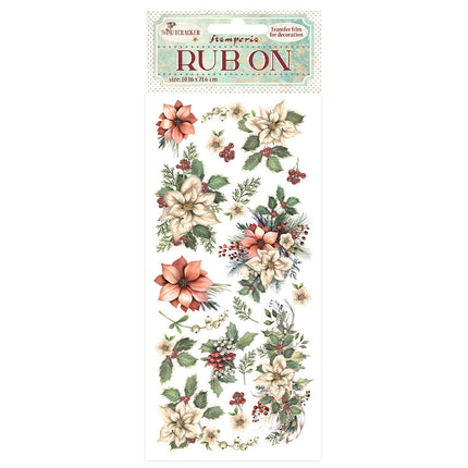 Rub-on cm 10.16x21.6 - The Nutcracker poinsettia