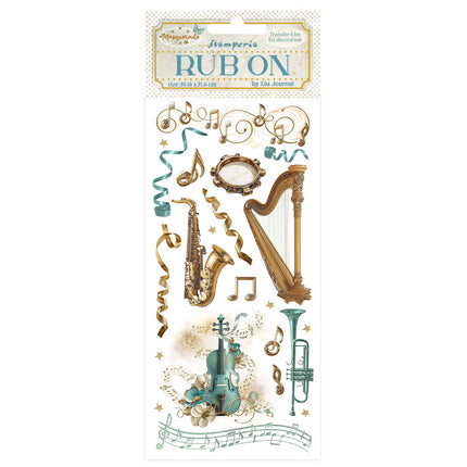 Rub-on 10.16x21.6 cm - Masquerade instruments