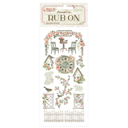 Rub-on 10.16x21.6 cm - House of Roses elements