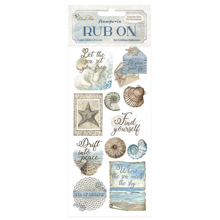 Rub-on 10.16x21.6 cm - Silent Sea shells
