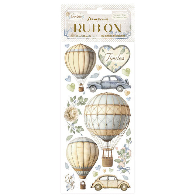 Rub-On 10.16x21.6 cm - Timeless Air Balloons