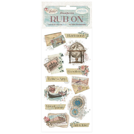 Rub-on 10.16x21.6 cm - Venice City of Art letters