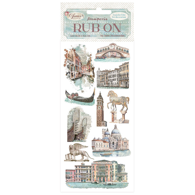 Rub-on 10.16x21.6 cm - Venice City of Art monuments
