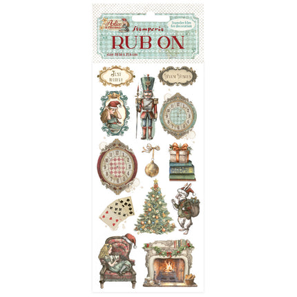 Rub-on cm 10.16x21.6 - Alice in Christmas Soldiers
