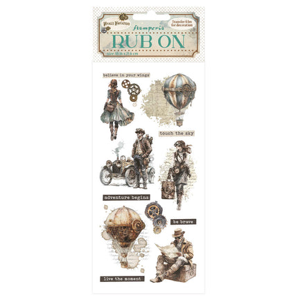 Rub-On 10.16x21.6 cm - Voyages Fantastiques Explorers  