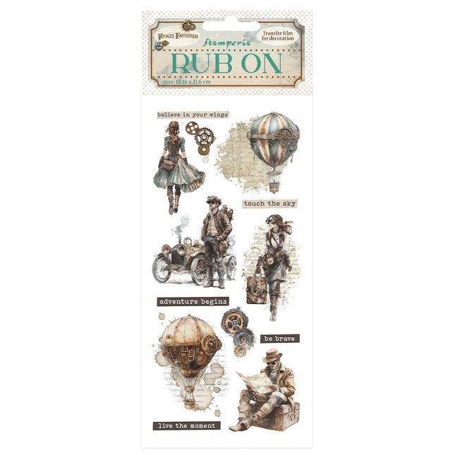 Rub-On 10.16x21.6 cm - Voyages Fantastiques Explorers  