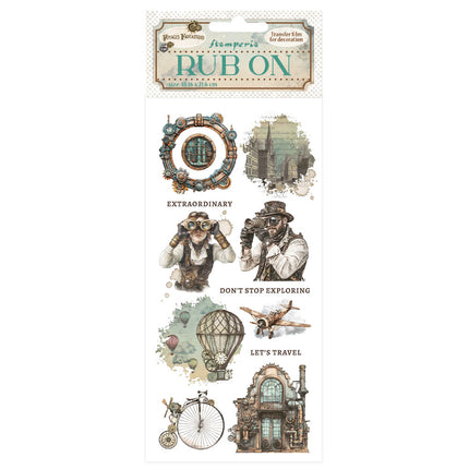 Rub-On 10.16x21.6 cm - Voyages Fantastiques Mechanical Wonders  