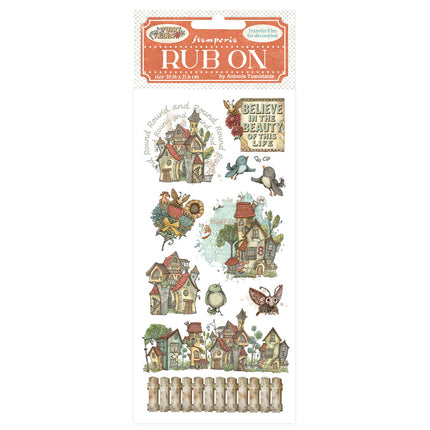 Rub-on cm 10,16x21,6 - Furry Friends houses