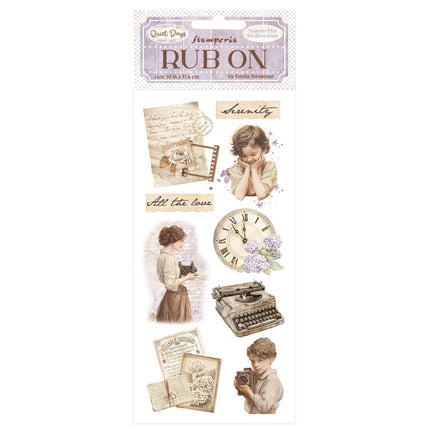 Rub-on cm 10.16x21.6 - Quiet Days vintage treasures