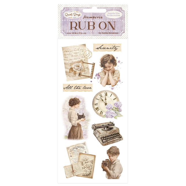 Rub-on cm 10.16x21.6 - Quiet Days vintage treasures