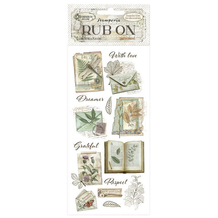 Rub-on cm 10.16x21.6 - Herbarium Silvae Botanical Books