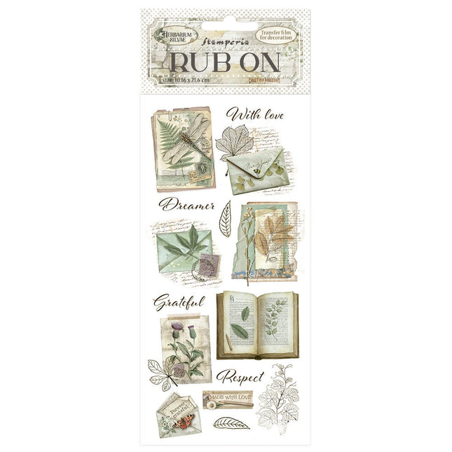 Rub-on cm 10.16x21.6 - Herbarium Silvae Botanical Books