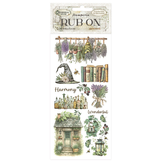 Rub-on cm 10.16x21.6 - Herbarium Silvae Lavender