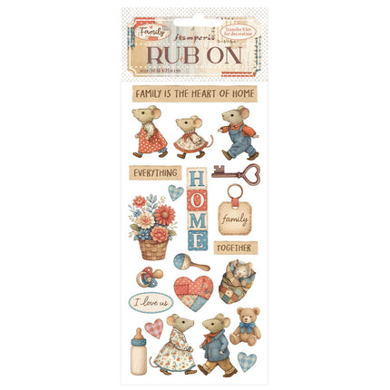 Rub-on 10.16x21.6 cm - Family Home