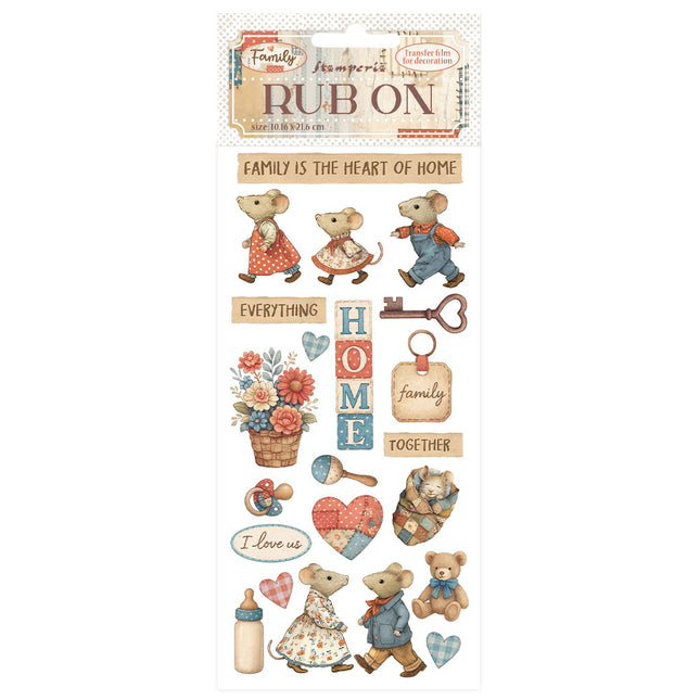 Rub-on 10.16x21.6 cm - Family Home