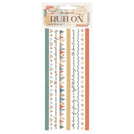 Rub-on 10.16x21.6 cm - Family stripes