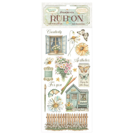 Rub-on 10.16x21.6 cm - Daisy Art cottage