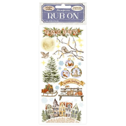 Rub-on cm 10,16x21,6 - Winter Valley warm feelings