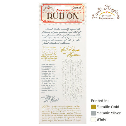Rub-on cm 10,16x21,6 - Create Happiness Christmas letters