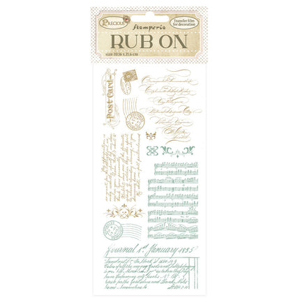 Rub-on cm 10,16x21,6 - Precious post card