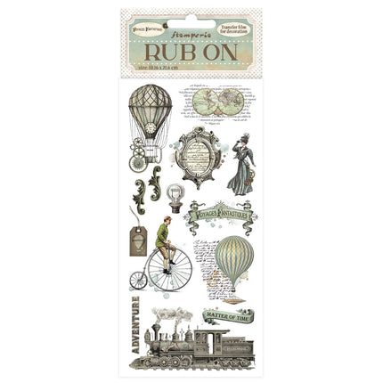 Rub-on cm 10,16x21,6 - Voyages Fantastiques balloons