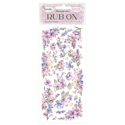 Rub-on 10.16x21.6 cm - Lavender Flowers