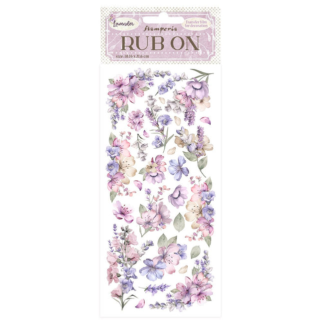Rub-on 10.16x21.6 cm - Lavender Flowers
