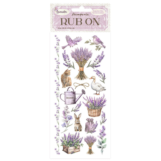 Rub-on 10.16x21.6 cm - Lavender Elements