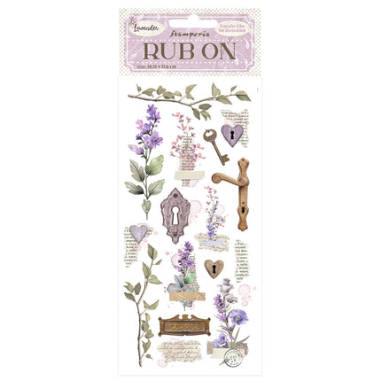 Rub-on 10.16x21.6 cm - Lavender Keys