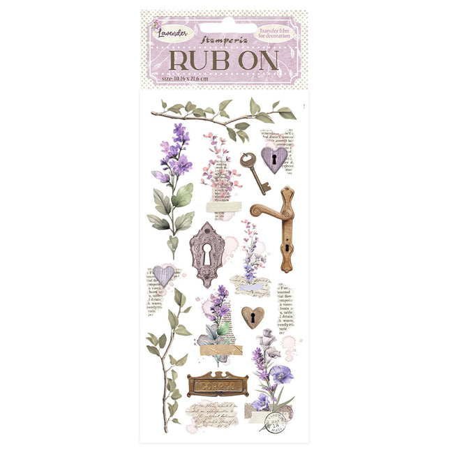 Rub-on 10.16x21.6 cm - Lavender Keys