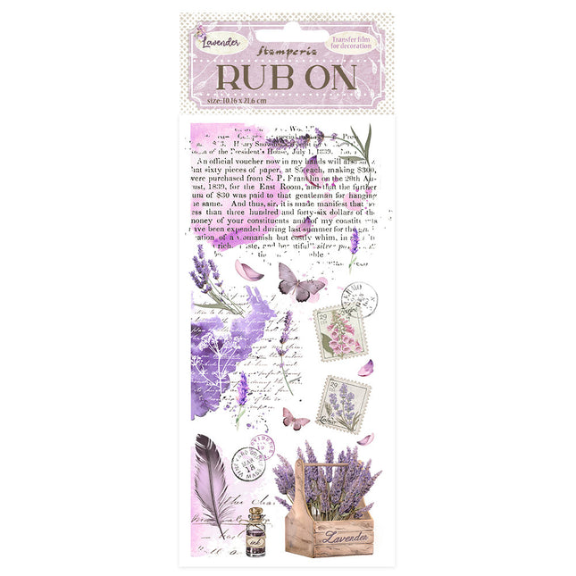 Rub-on 10.16x21.6 cm - Lavender Stamps