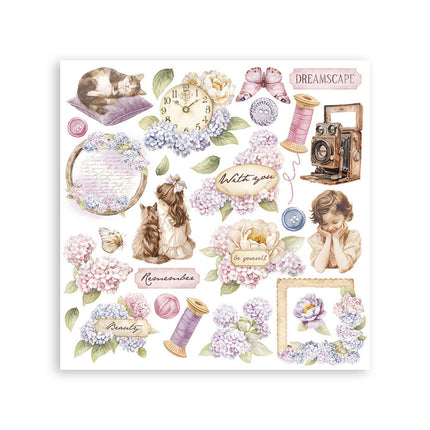 Rub-on kit cm 15.5x15.5 - 6 pages Quiet Days